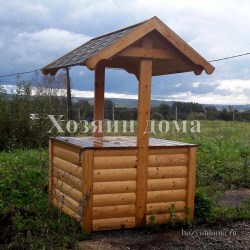домик для колодца из блок хауса