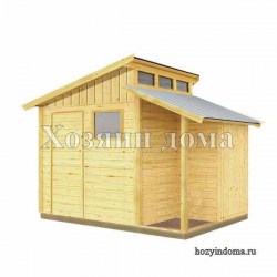 Двухсекционный хозблок с дровником