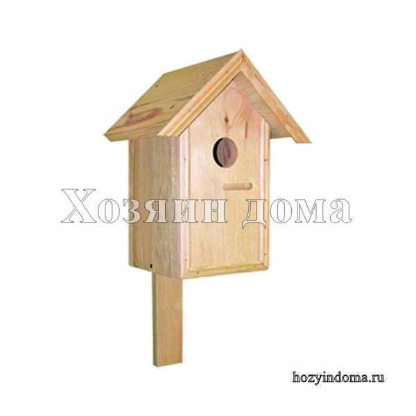 скворечник с двухскатной крышей